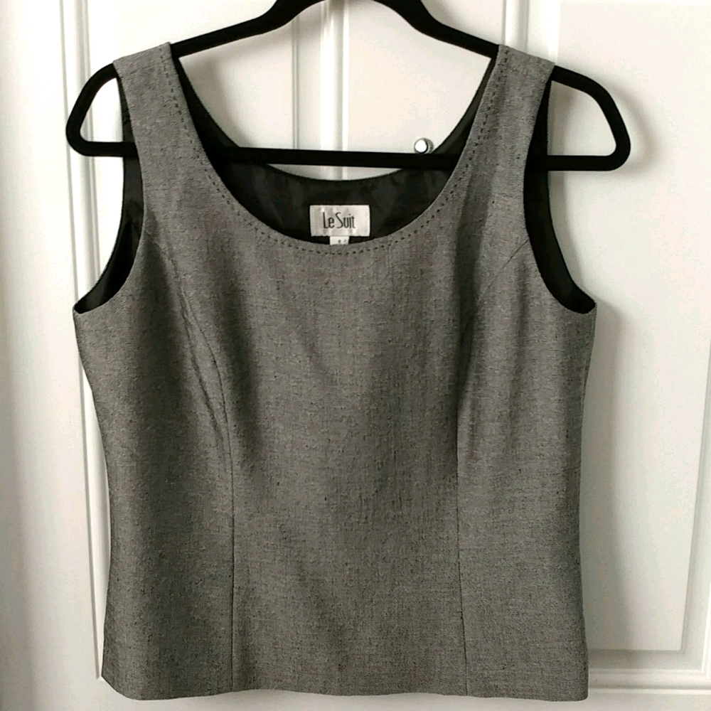 LeSuit Gorgeous SilverGray Lined Dress Tank 12 NWT